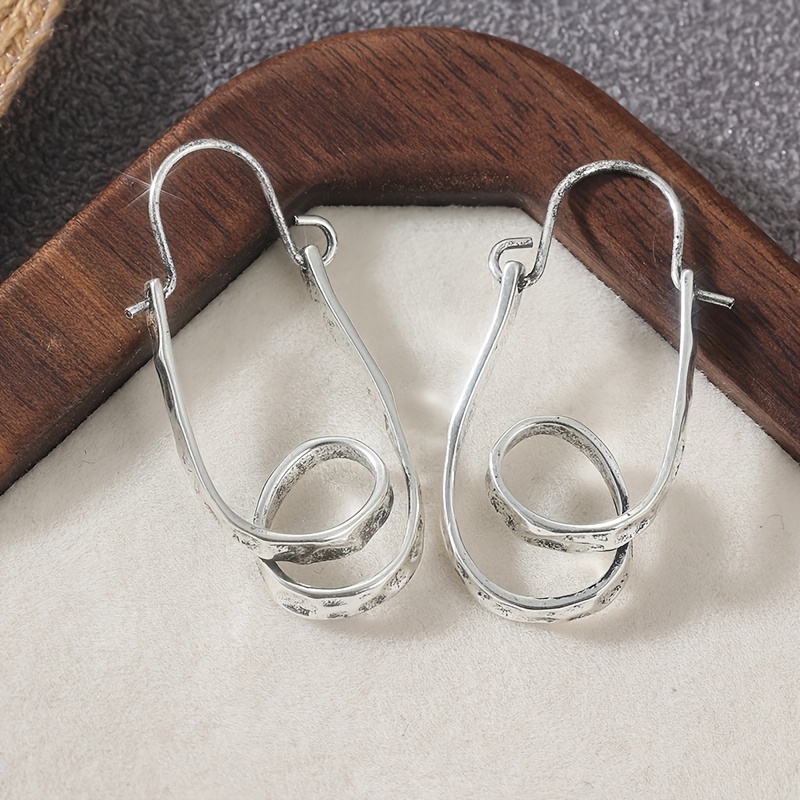 Women's Vintage Boho Style Copper Spiral Hoop Earrings
